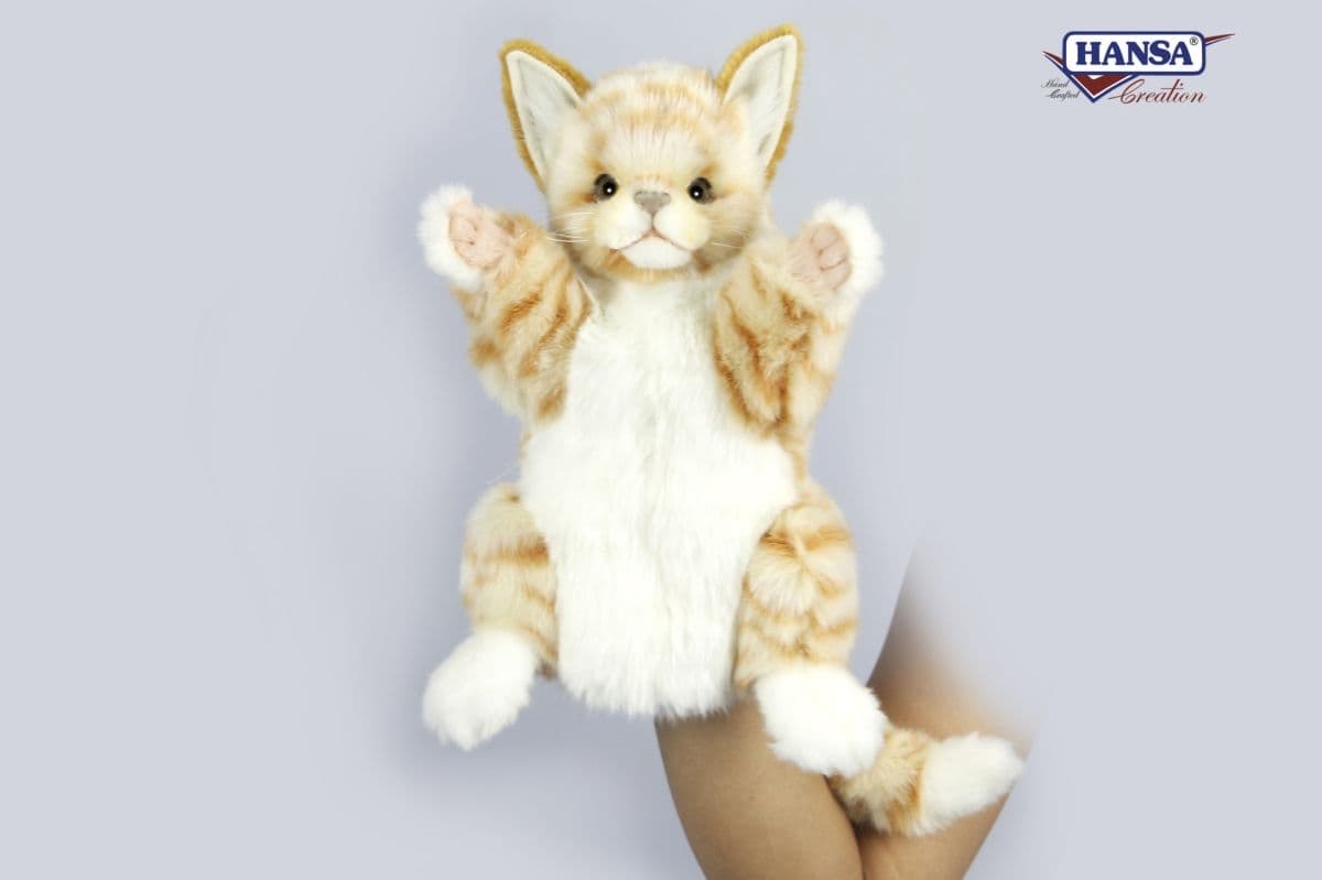 Hansa 7182 White Kitten Puppet