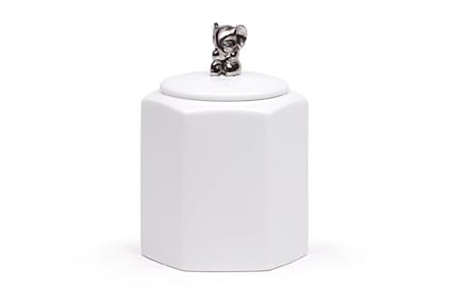 Maia Ming Designs Small Elephant Guardians Jar, Silver