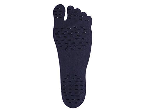 Upper Adhesive Pad Invisible Exercise Socks Shoes Beach Pool Socks Non-slip vinyl sticker, Black, Medium