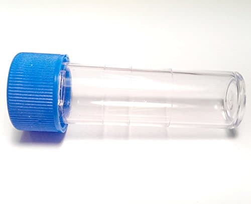 SHC Web 5ml Empty Clear Plastic Tubes x 20 with BLUE Lids (Bead/Beading/Glitter/Paint/Sample Storage)