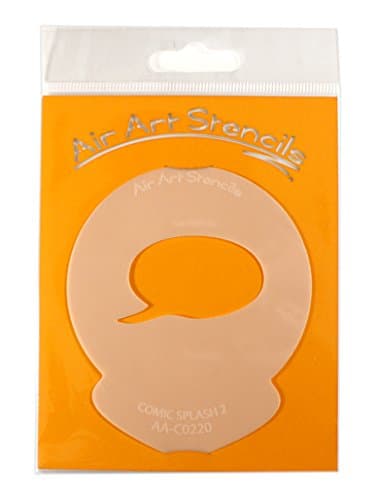 " Comic Splash 2 " Cupcake Stencil - Reusable Flexible Food Grade Plastic Stencil for Cake and Craft Design, Airbrushing and more