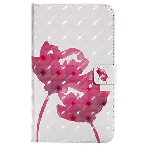 Samsung Galaxy Tab T280 Case , Multi-Function Screen Protector PU Leather , Ultra Slim Lightweight with Stand/Auto Sleep Wake-up Function Ciover Smart Case for Samsung Galaxy Tab T280 Case - safflower + 1X Dust plug & Dustproof cloth