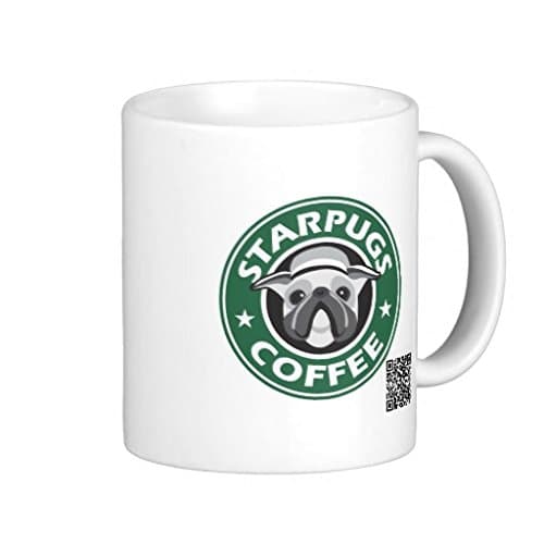 Endingfo Star Pug Classic White Coffee Mug