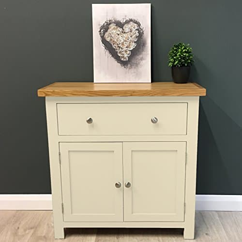 CHESTER PAINTED CREAM MINI OAK SIDEBOARD / OAK CUPBOARD / SOLID WOOD / STORAGE DRESSER / NEW