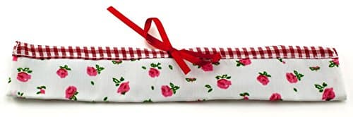 Cute Toothbrush Bag Tooth Brush Guard Floral Checked Pattern red White Pink 20 x 3,5 cm Ringelsuse