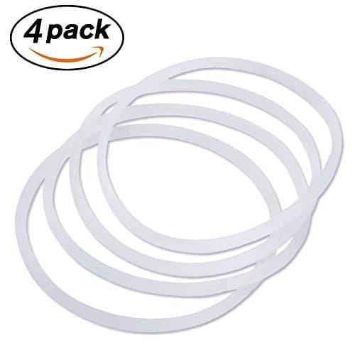 4 Replacement Gaskets Rubber Seal for Magic Bullet Blender Cross or Flat Blade