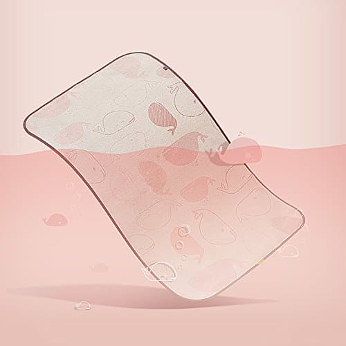RZMLX Summer Sleeping Cool Mat Cold Fabric Comfortable Small Cute Health Foldable Ice Silk, 2 Colors, 9 Sizes Available (Color : Pink, Size : 130X70CM)