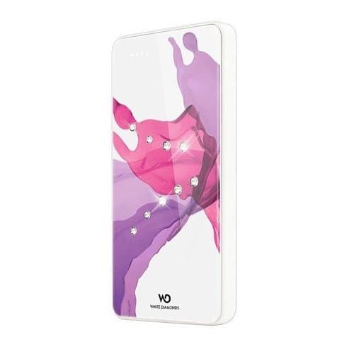 White Diamonds Large Portable Battery Charging Pack with Swarovski Elements for Smartphone and Tablet - Pink