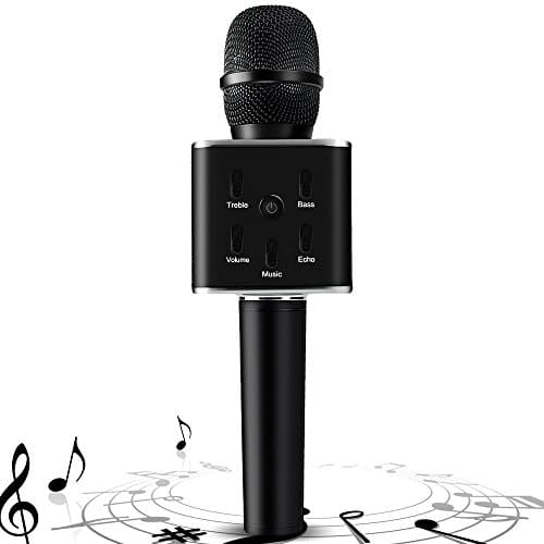 Yocoo Wireless Microphone Karaoke, Portable Handheld Bluetooth Speaker Player for Singing, Karaoke, Recording, Compatible with Android / iOS