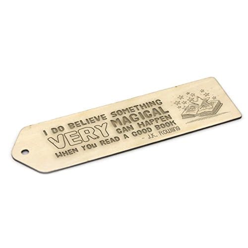 Engraved Wooden Bookmark "Something Magical..."