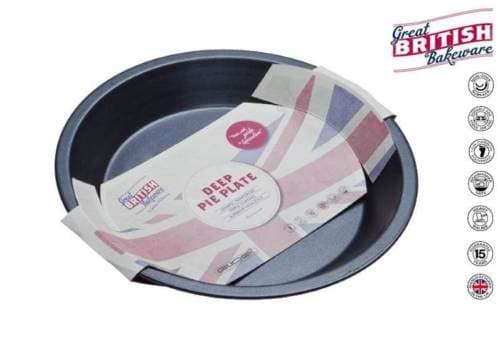 Great British Bakeware Professional Deep Pie Plate Round 8.5" Baking Tin Tray