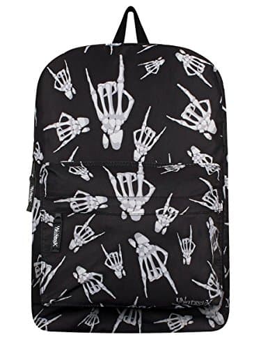 Skeleton Rock Hands Backpack Black 32x42x11cm