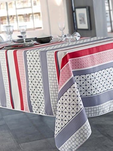CALITEX Geomix Rectangular Tablecloth 240 x 150 cm polyester Raspberry