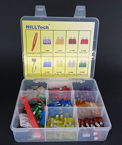 US Grade 120 PCS w/Puller & Holder Fuse Kit Set Assorted, 3A, 5A, 7.5A, 10 A, 15 A, 20 A, 25 A, 30 A ATO-120HP (includes : 8 Ratings with 15 pcs each plus Puller / Extractor & Fuse Holder Wire) ATO-120HP