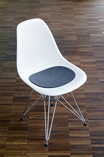 Hey Sign Felt Lining For Eames Plastic Side Chair, Red with Non-Slip Coating 5 mm Thickness