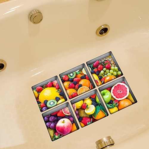 3D Fruit Pattern Bathtub Sticker Waterproof Bathroom Decorative Decal