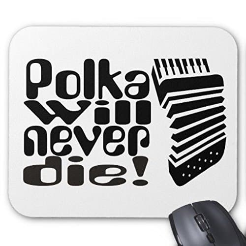 Gaming Mouse Pad Polka Will Never Die Rectangle Office Mousepad 9" x 7"