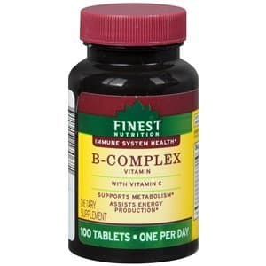 Finest Nutrition B Complex with Vitamin C, Tablets, 100 ea by Finest Nutrition