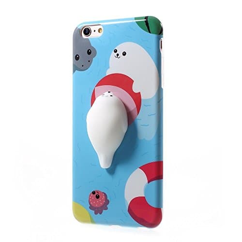 KAMELI Squishy Seal Cell Phone Case For IPhone 7 With Slow Rising Foam Stress Relief Toy
