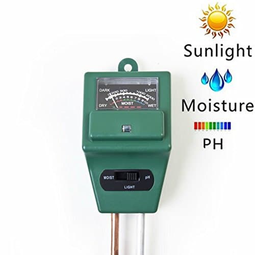 Soil Moisture Tester,3 in 1 Soil Sensor/Detector Kit for pH/Acidity Moisture Light Level Measurement,Soil Water Humidity Sunlight Intensity Meter,Hydrometer for Gardening Farming Plants Flower