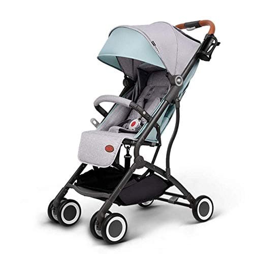 MXYBD Lightweight Stroller Portable Strollers with Extended Canopy for UV Protection, Travel Friendly Pram Buggy (Color : Green)