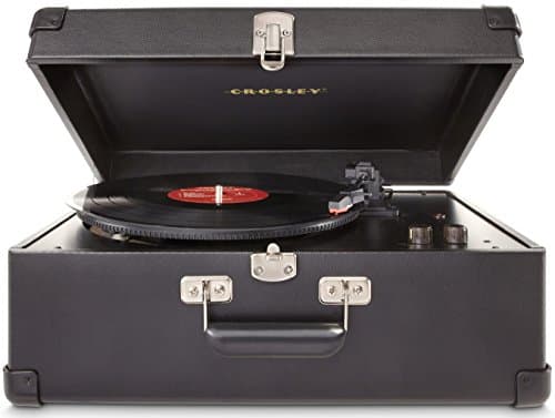 Crosley Keepsake Brief Case Style Three Speed Portable USB Turntable with Stereo Speakers - Black