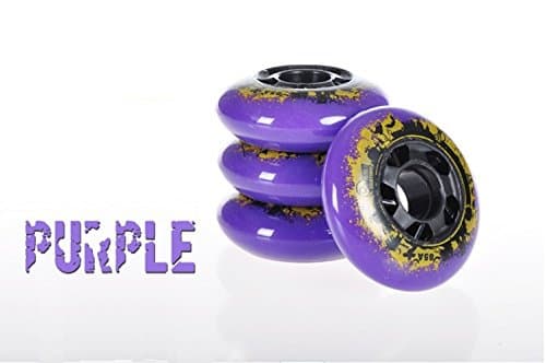 8-pack, Inline Skate/Rollerblade Wheels (Royal Purple, 80mm)