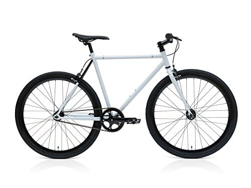 Another Whip Fixed-Gear Single-Speed Fixie Urban Commuter Reflection Bicycle, White, 53"/Medium