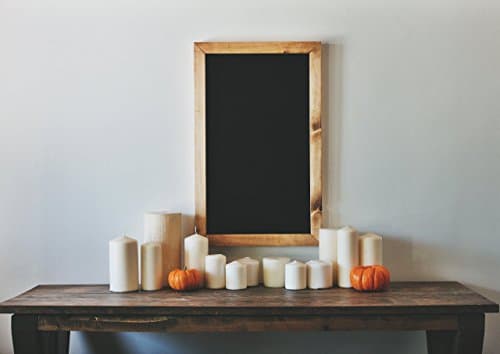 Rustic reclaimed wooden framed chalkboard blackboard