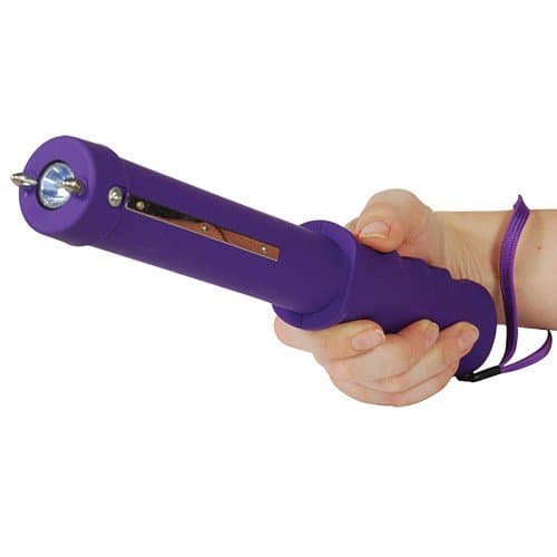 Purple 12 Million Volt Stun Baton with Flashlight