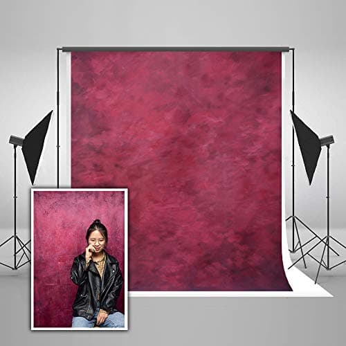 KateBackdrop 1.5x2.2m/5x7ft Pink Rose Texture Backdrop Rose Retro Background Red Art Backdrop Microfiber for Photo Portrait Studio Photography Props