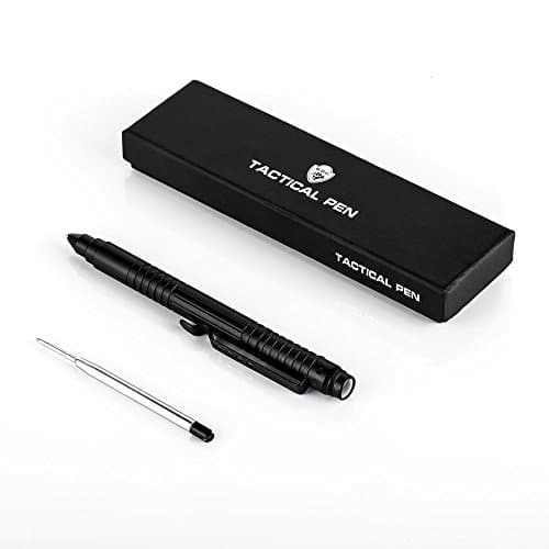 Tactical Pen for Self Defense Multi Tool Precision Writing Glass Breaker with LED Flashlight and Ink Refill