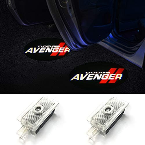 Car LED Logo Light Dodge Projector Ghost Shadow Charger 2 Pack OEM Courtesy Light for Dodge Charger SRT Hellcat GT R/T Daytona Scat Pack-No2