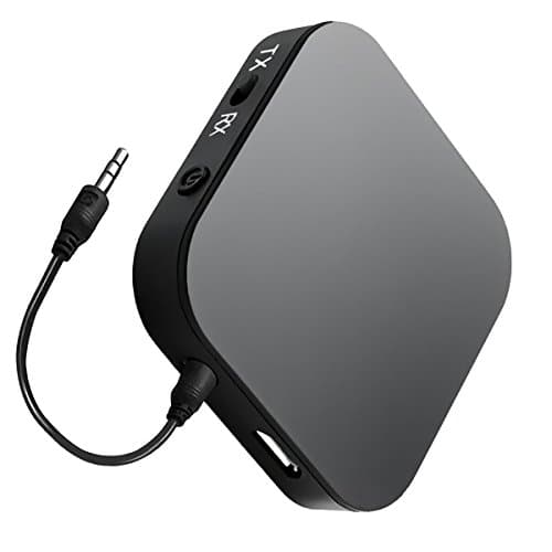 Wireless Portable Audio Adapter 2 In1 Bluetooth 4.1 Transmitter and Receiver APT-X Low Latency 2 Devices Simultaneously for Home / Car Sound System,Headphones,TV