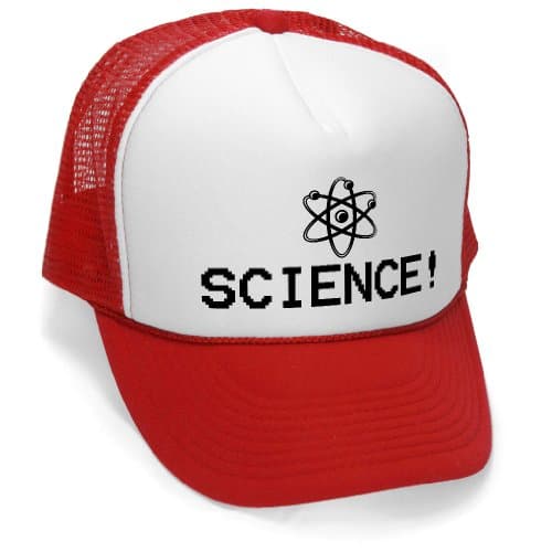 SCIENCE! - chemistry math school nerd geek Mesh Trucker Cap Hat Cap, Red