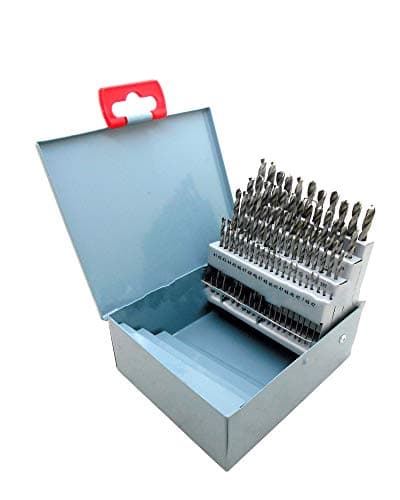 60pcs Drill Bit Set; High Speed Steel HSS M2 Bits Numbered #1-60 w/Metal Case