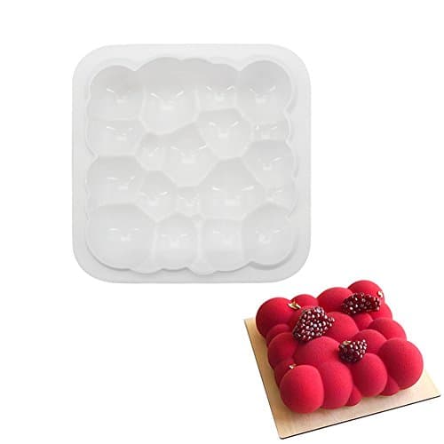 7'' Silicone Cake Mold Bubble Cloud Aitemay 3D Baking Mould for Mousse Chocolate Dessert Baking Pan Nonstick Bakeware Tools(Bubble)