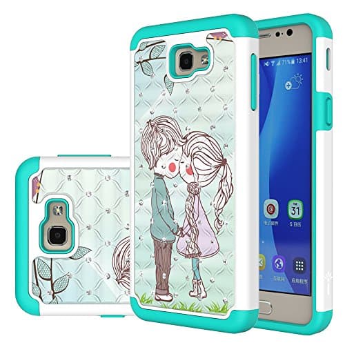 Galaxy On5 2016 Case,Galaxy J5 Prime Case, Eflistone[Shock Absorption] Drop Protection Hybrid Dual Layer Armor Defender Protective Case Cover for Galaxy On5 2016 Case,Galaxy J5 Prime Case (Love)