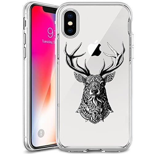 iPhone X iPhone 10 Case,iPhone X iPhone 10 Case for Women, YC Hongda Elk Pattern Clear Design for impact ，cases and accesories for iPhone X iPhone 10