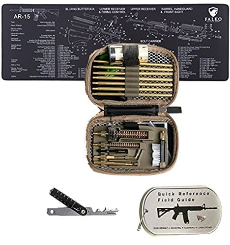 Real Avid .223/5.56 Pro Pack - premium .223/5.56 cleaning kit with carbon scraper, brass components, field guide, and more and Long Gun Cleaning Mat ( 36'' x 12'') - Extra Thickness For More Cushion