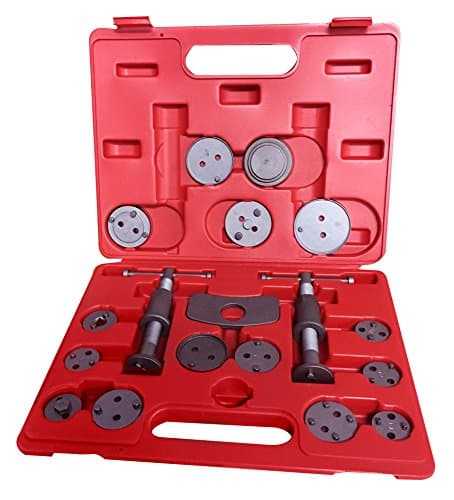 Kauplus 18 Piece Wind Back Brake Kit Break Caliper wind Back Tool Set Disc Brake Caliper Piston Pad Car Wind Back Tool Kit Wind Back Disk Break Pad Replacement Tool Kit