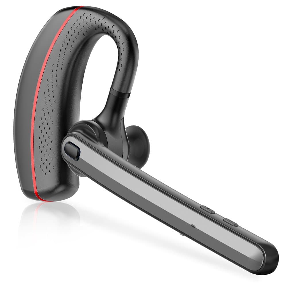 TOTOBAY Bluetooth Headset Ear Hooks Hands Free V4.1 Single IPX4 Sweatproof Earphone Noise Cancelling In-ear Earbud with Mic for Business Driving Office Workout Sports Gym Android Cell Phones (Q8)