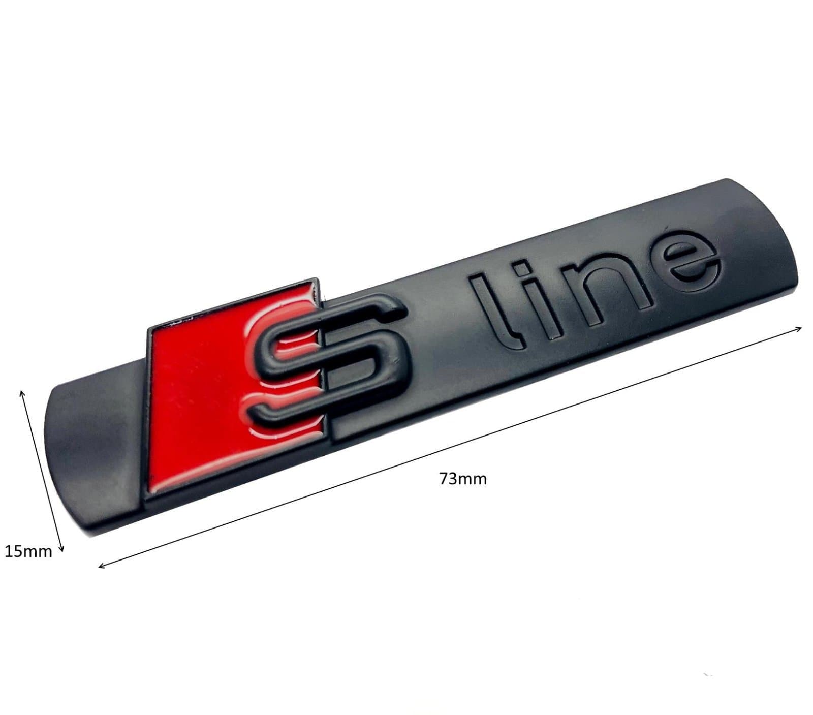 Carbon-Genetics 2 x Matte Black S Line Side Wing Fender Badge Emblem Stick On For Sline