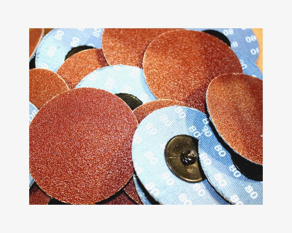 Car Builder Supply QC Type R Grinding Sanding Disc 3 inch 80 Grit Aluminum Oxide (AO) 25pc