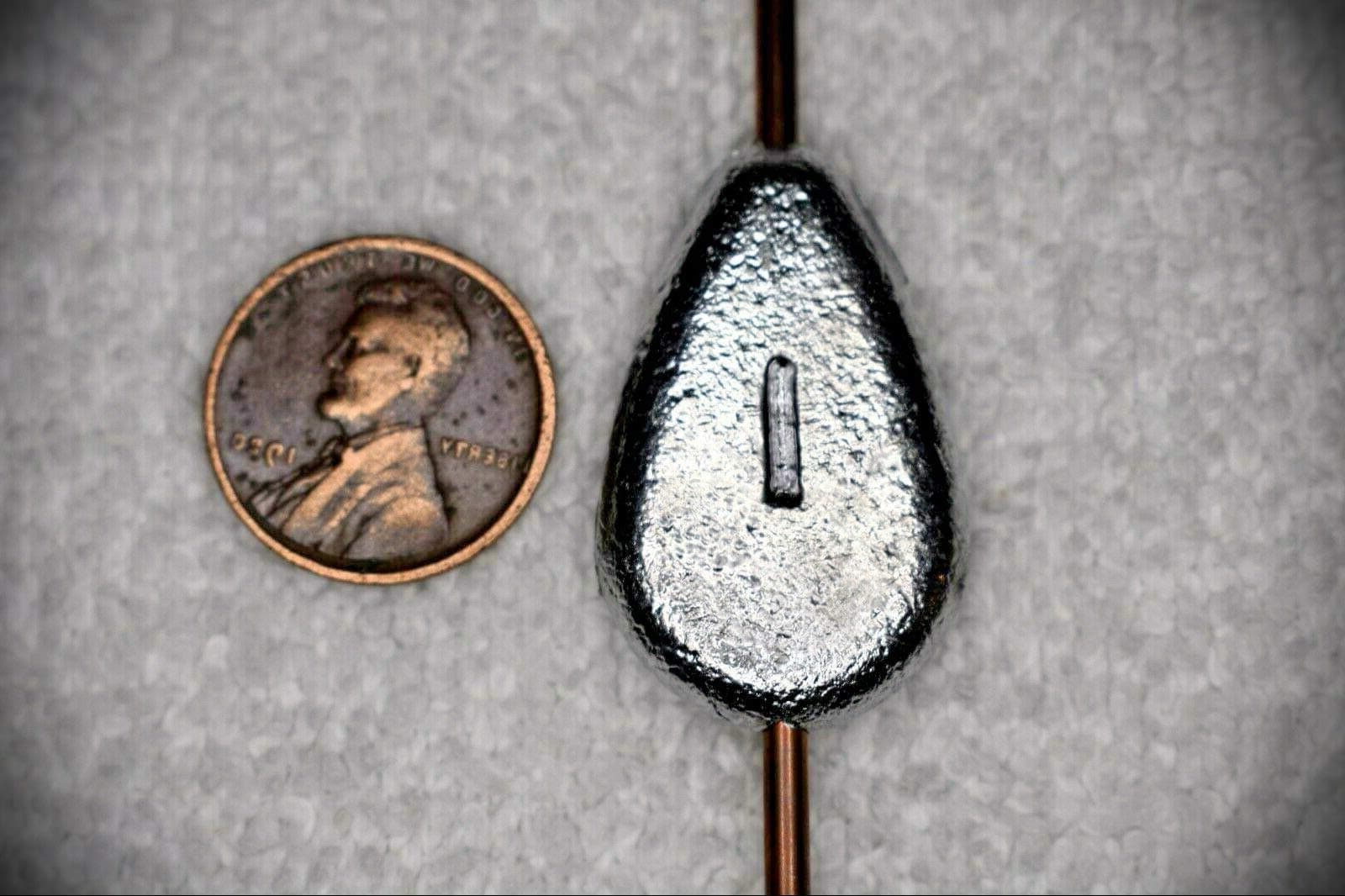 1 Oz No Roll Flat Lead Slip Weights - 35 Sinker Weights Fishing Sinkers Molds for Freshwater or Saltwater Fishing