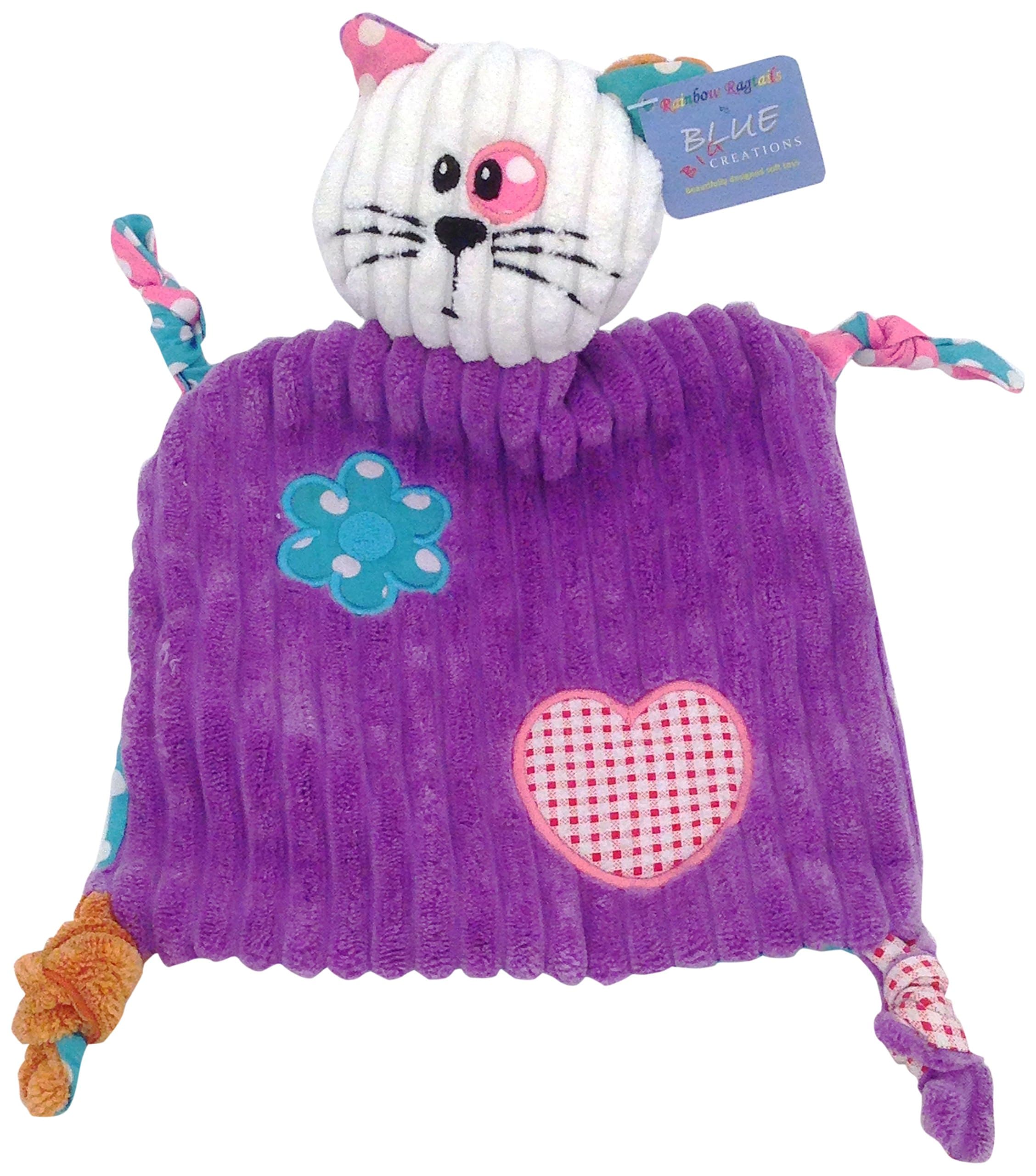 Rainbow Ragtails Baby Comforter Cat Plush