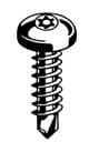 14 x 3/4" Pan Torx Tamper Resistant Self Drill Screws 410 Stainless 100/BX Driver Size:T30