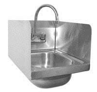 10" x 14" Wall mounted hand sink with side splashes