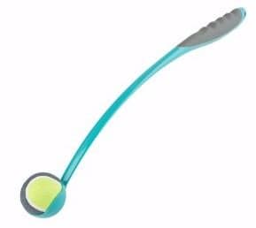 3 Peaks Long Range Ball Launcher; Comfortable Soft Rubber Grip Ball Thrower for Dogs; XL Outdoor Dog Toy For Fetch Play