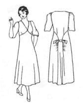 1930's Tea Dress Pattern (Sizes Large - XXL)